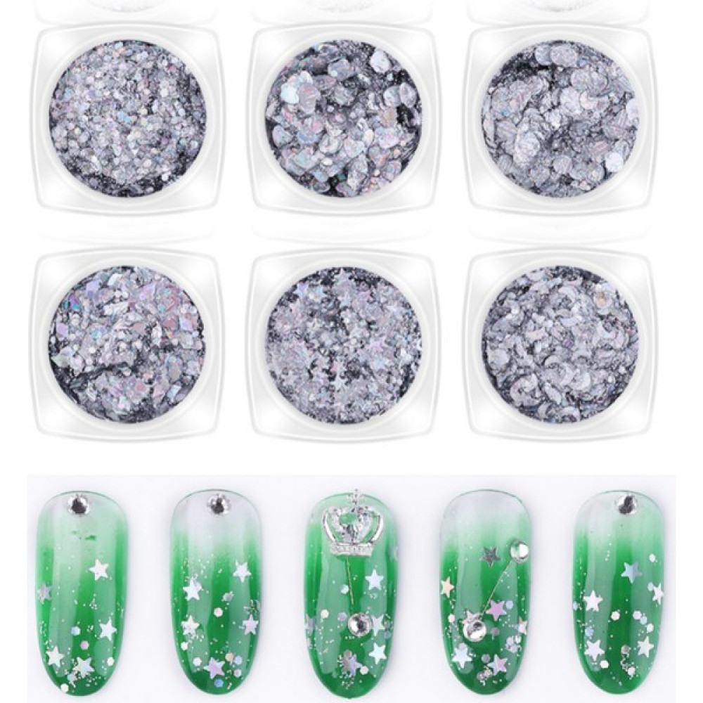 Beauty Box 6'lı Victoria Jel Glitter Set Göz Çevresi Makeup Nail Art Resin Art Kalıcı Oje Protez Tırnak Süsleme Oto Boyaları Fiyatı
