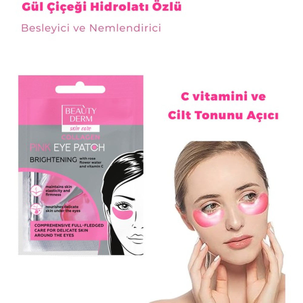 Beauty Derm Gözaltı Maskesi Gül Suyu Ve C Vitaminlli Kolejan Yama Maskeler Fiyatı