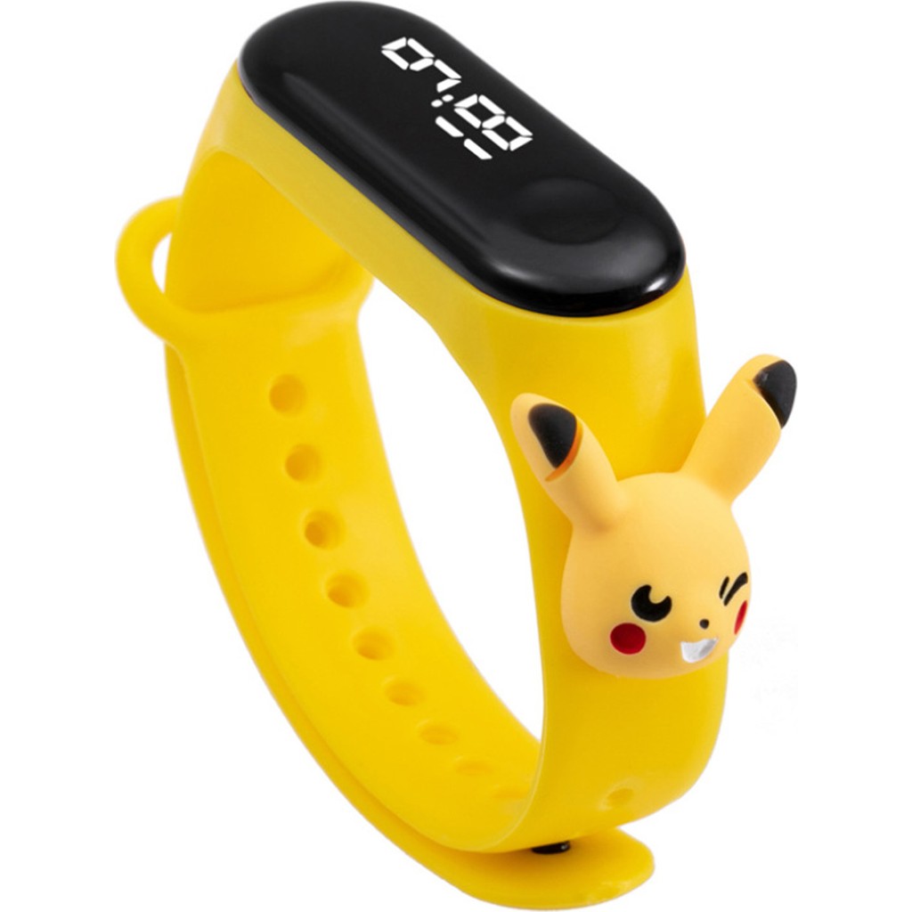 Beauty Life Su Geçirmez LED Pokemon Şekilli Çocuk Kol Saati - Sarı (Yurt Dışından) Kol Saatleri Fiyatı