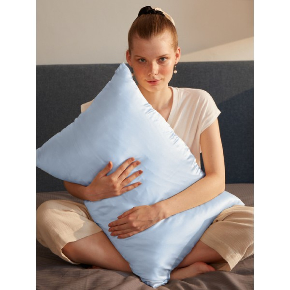 Beauty Pillow %100 İpek Yastık Kılıfı Mavi Renk (Standart 50X70CM) - 50X70 - Bebe Mavisi Yastık Kılıfı Fiyatı