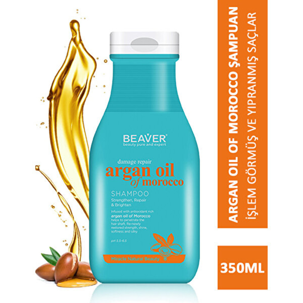 Beaver Argan Oil Of Morocco Shampoo (Argan Yağlı Şampuan) 350ml - 1 Şampuan ve Saç Kremi Fiyatı