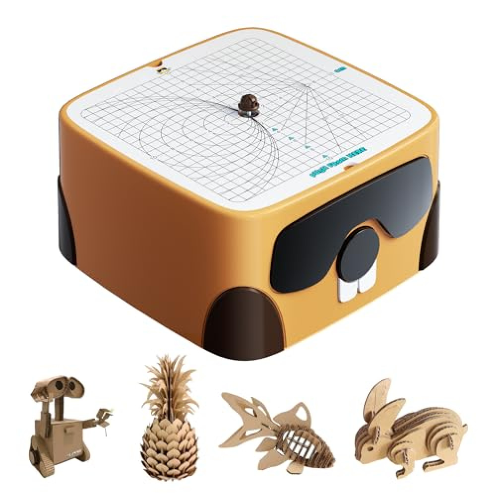 BeaverBot Cardboard Cutter for Kids, Safe DIY Cardboard Construction Tool Kit, Educational Craft Toy for 4+ Boys and Girls, for Creativity Projects 3D Models
