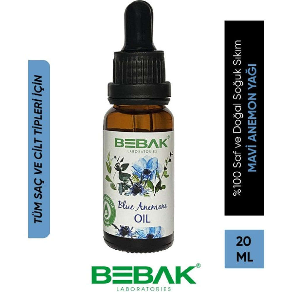 Bebak %100 Saf ve Doğal Soğuk Sıkım Mavi Anemon Yağı 20 ml - Nemlendirici-Parlaklaştırıcı-Canlandırıcı Nemlendiriciler Fiyatı