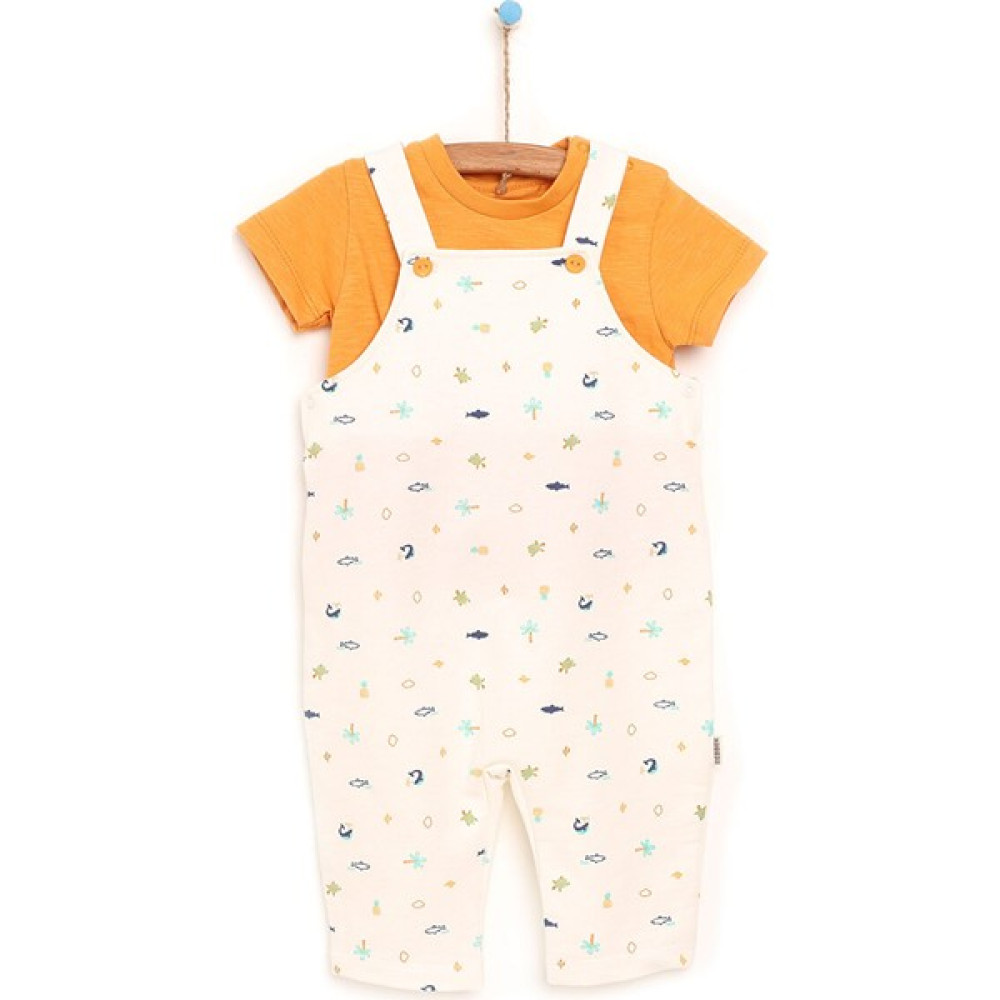 Bebbek Baby Shark Salopet-Tshirt Takım Erkek Bebek Bebek Giysi Takım Fiyatı