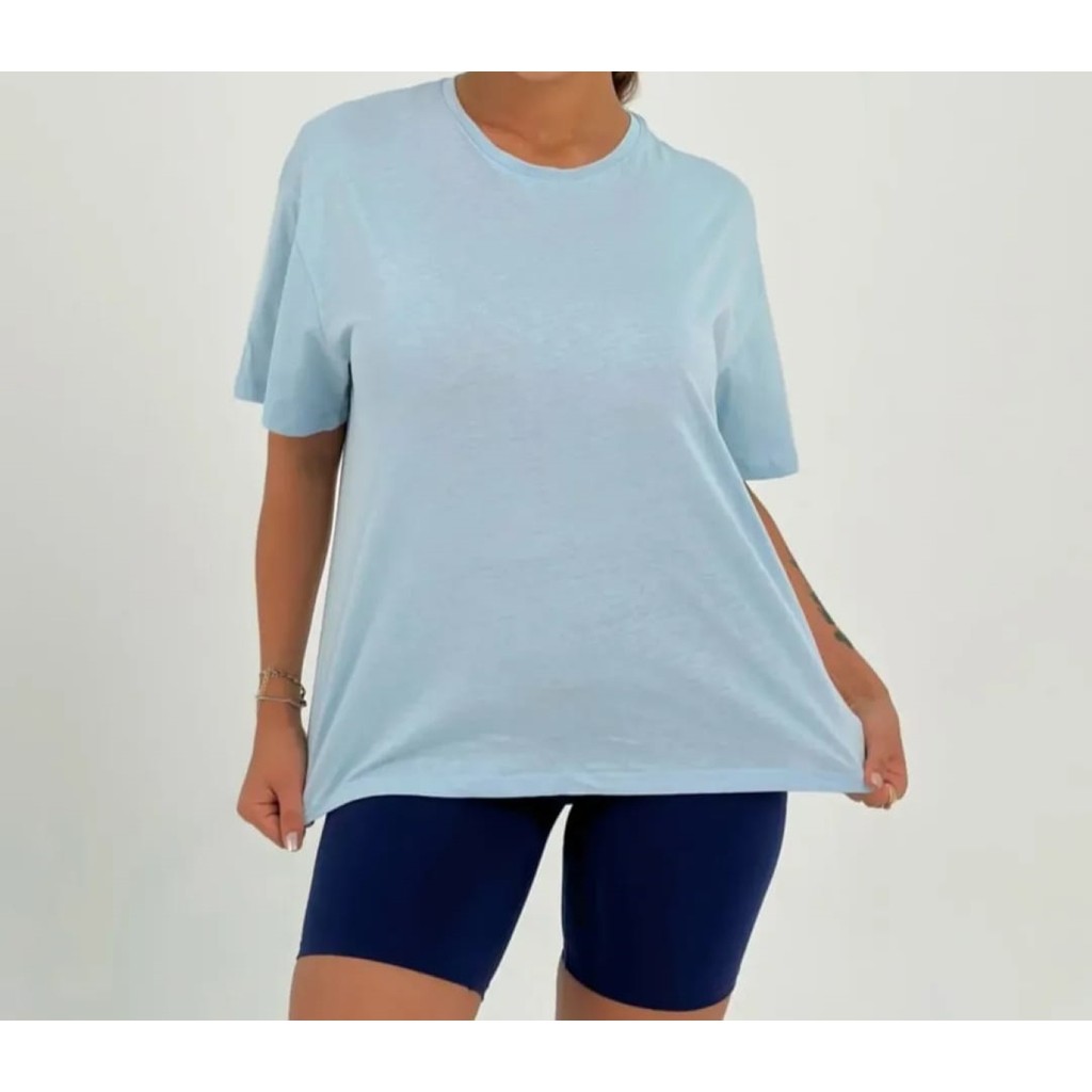 Bebe Mavi Yuvarlak Yaka Kısa Kollu Pamuklu Oversize T-Shirt Giyim & İç Giyim Fiyatı