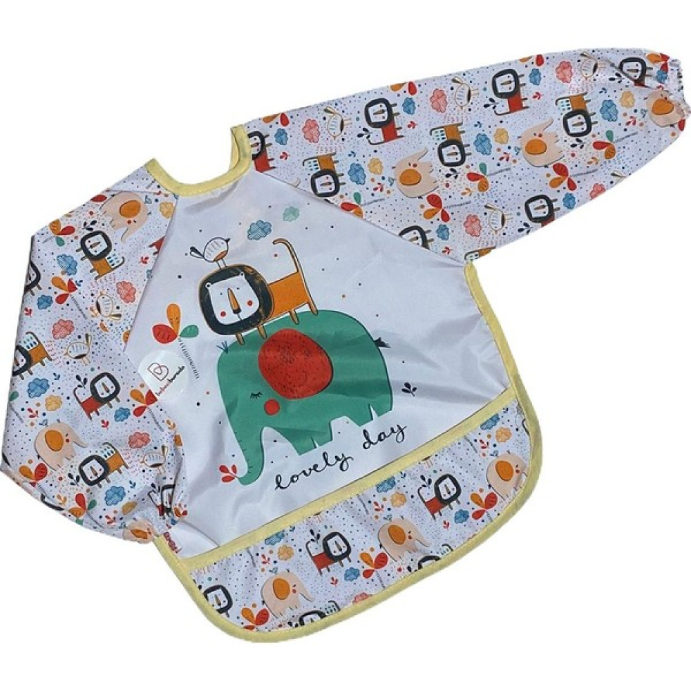 Bebeciburada Fil Temalı Giyilebilir Mama Önlüğü - 0 - 2 Yaş - Renkli Mama Önlüğü Fiyatı