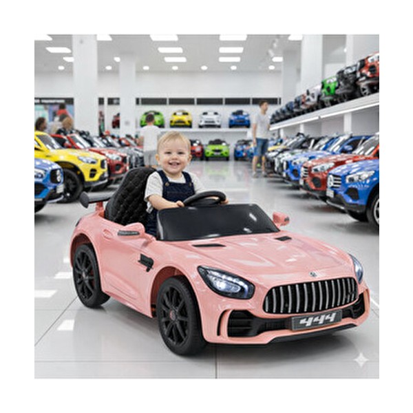 Bebeck 444 Gtr Sport 12V Uzaktan Kumandalı Akülü Araba Tek Kişilik Pembe Renk ve Deri Koltuk TV Aksesuarları Fiyatı