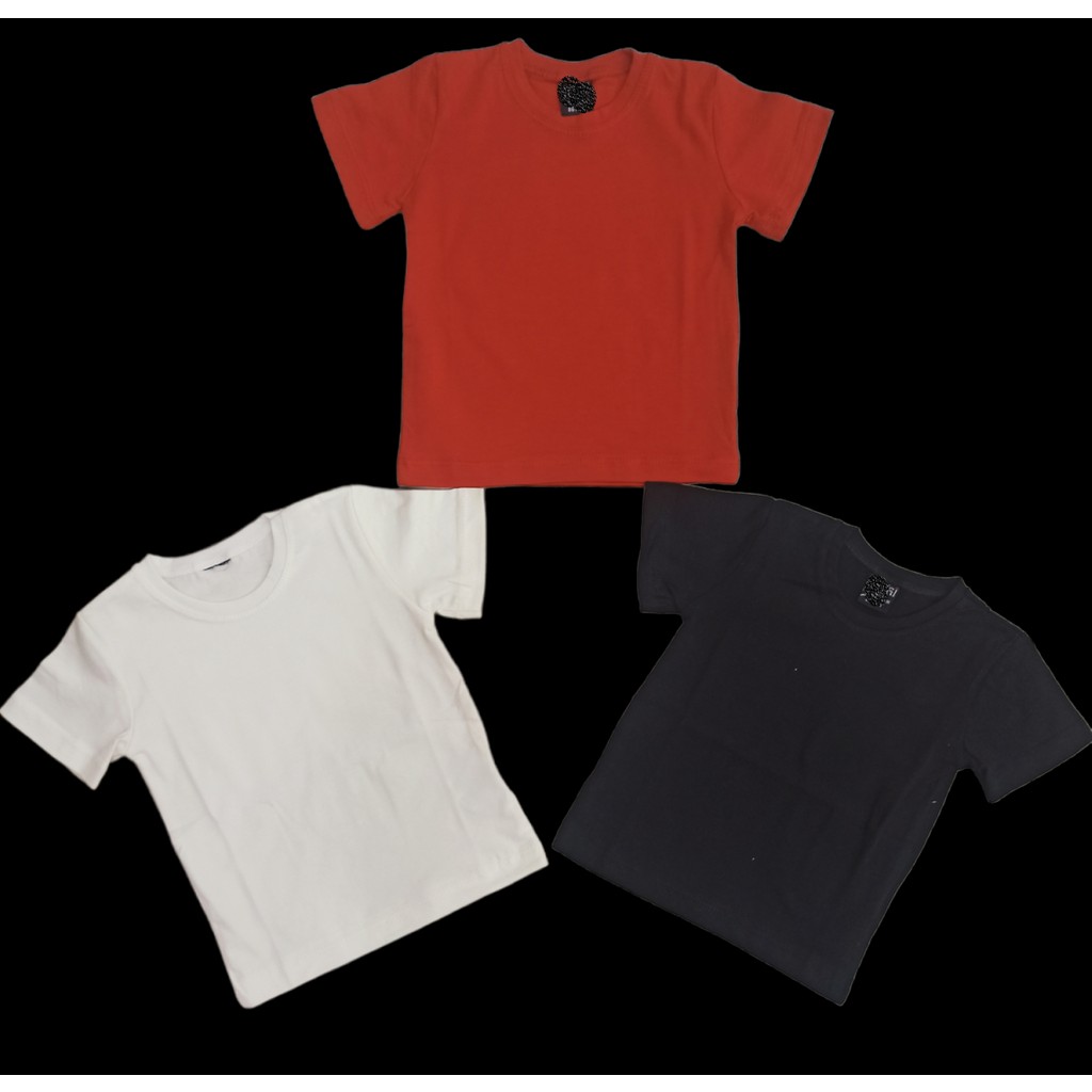 Bebedino Basic Düz Bisiklet Yaka Kısa Kollu Likralı Badi Sweat T-Shirt (3 Lü Paket Kırmızı-Beyaz-Siyah) Giyim & İç Giyim Fiyatı
