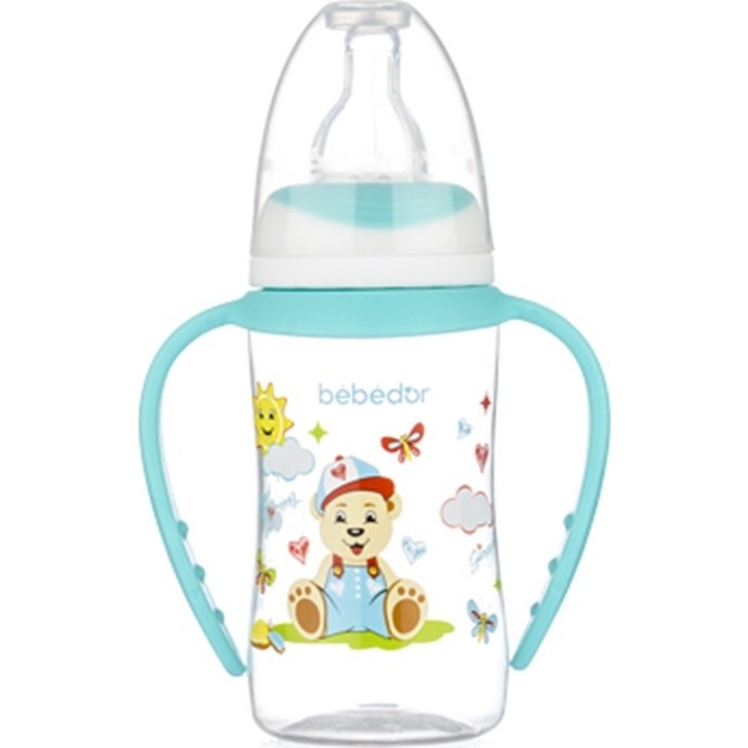 Bebedor B-76302 Desenli Ergonomik Kulplu Biberon 125 ml - Turkuaz - 150 ml Biberon Fiyatı
