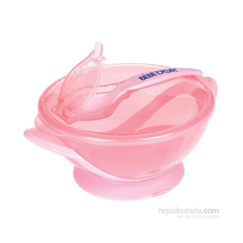Bebedor Vakumlu Tabak & Kaşık Set / Pembe Mama Seti Fiyatı