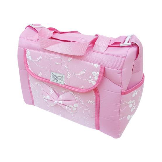Bebegen Dantelli Pembe Lüks Anne Bebek Bakım Çanta