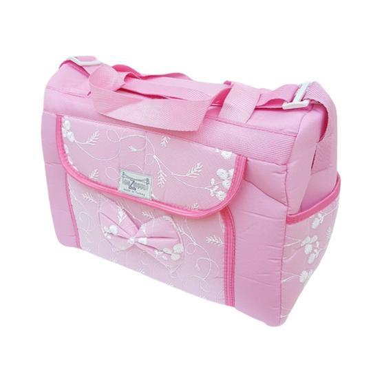 Bebegen Dantelli Pembe Lüks Anne Bebek Bakım Çanta