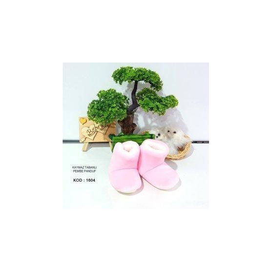 Bebegen Kaymaz Tabanlı Pembe Bebek Panduf