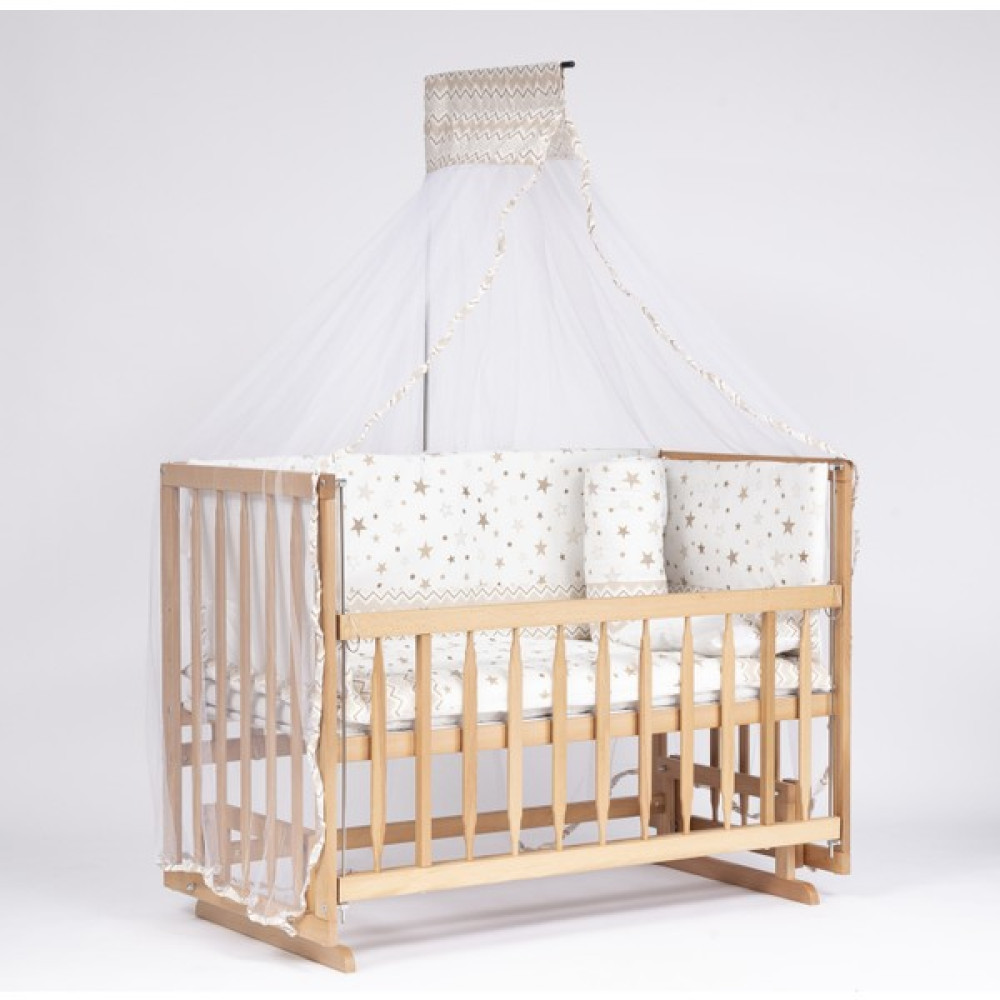 Bebeget Süper Ahşap Doğal Beşik 4 Kademeli Anne Yanı Sallanır Bebek Beşiği 60X120 -Uyku Seti+Yatak D10 Beşik Fiyatı
