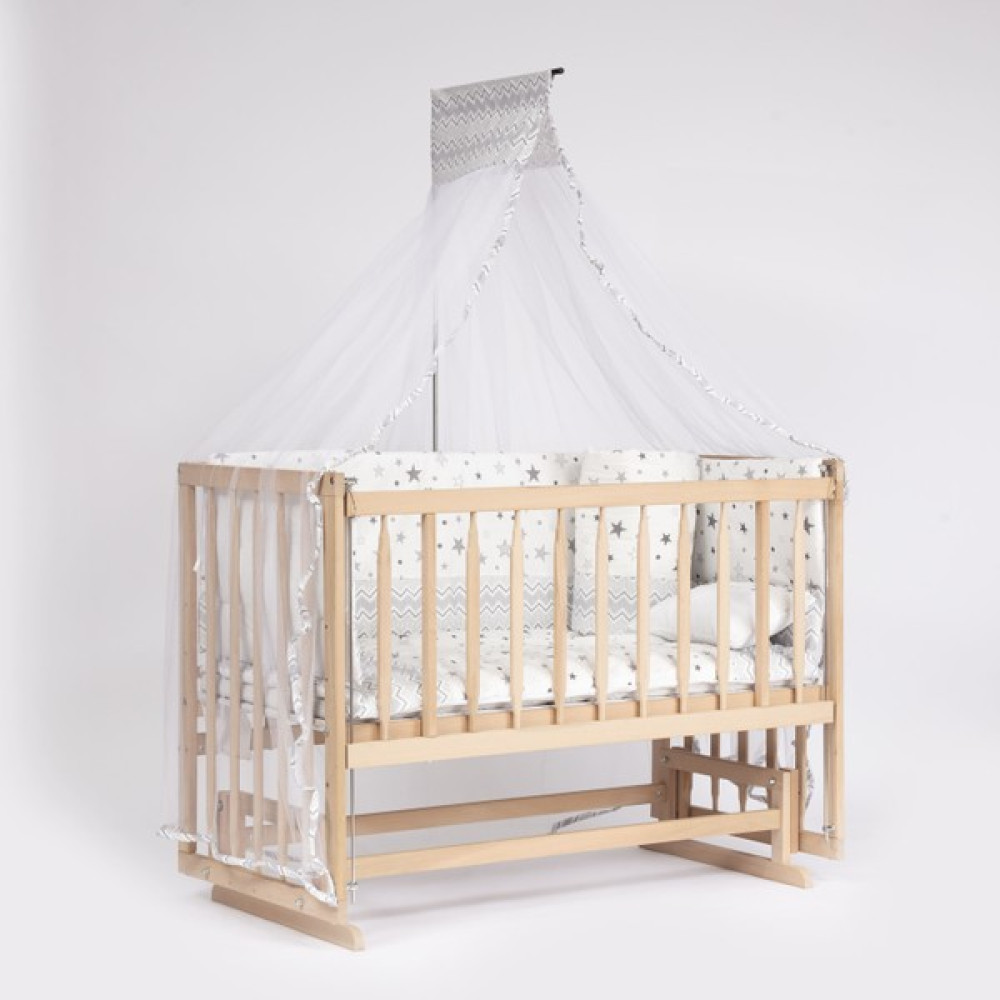 Bebeget Süper Full Natural Ahşap Beşik 4 Kademeli Anne Yanı Sallanır Bebek Beşiği 60X120 -S06 Uyku Set+Yatak Beşik Fiyatı