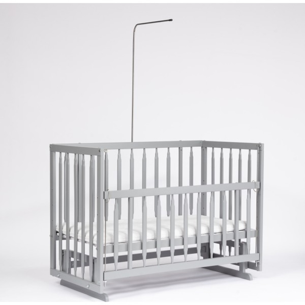 Bebeget Süper Natural Ahşap Beşik 4 Kademeli Gri Anne Yanı Sallanır Bebek Beşiği 60X120 cm - Tek Yataklı Beşik Fiyatı