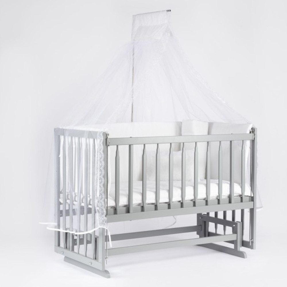 Bebeget Süper Natural ahşap Beşik 4 Kademeli Gri Anne Yanı Sallanır Bebek Beşiği 60X120 -Uyku Seti+Yatak G1 Beşik Fiyatı