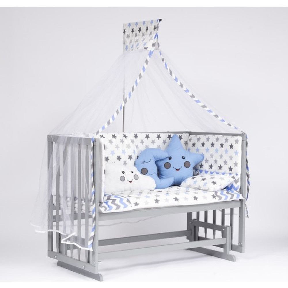 Bebeget Süper Natural ahşap Beşik 4 Kademeli Gri Anne Yanı Sallanır Bebek Beşiği 60X120 -Uyku Seti+Yatak G4 Beşik Fiyatı