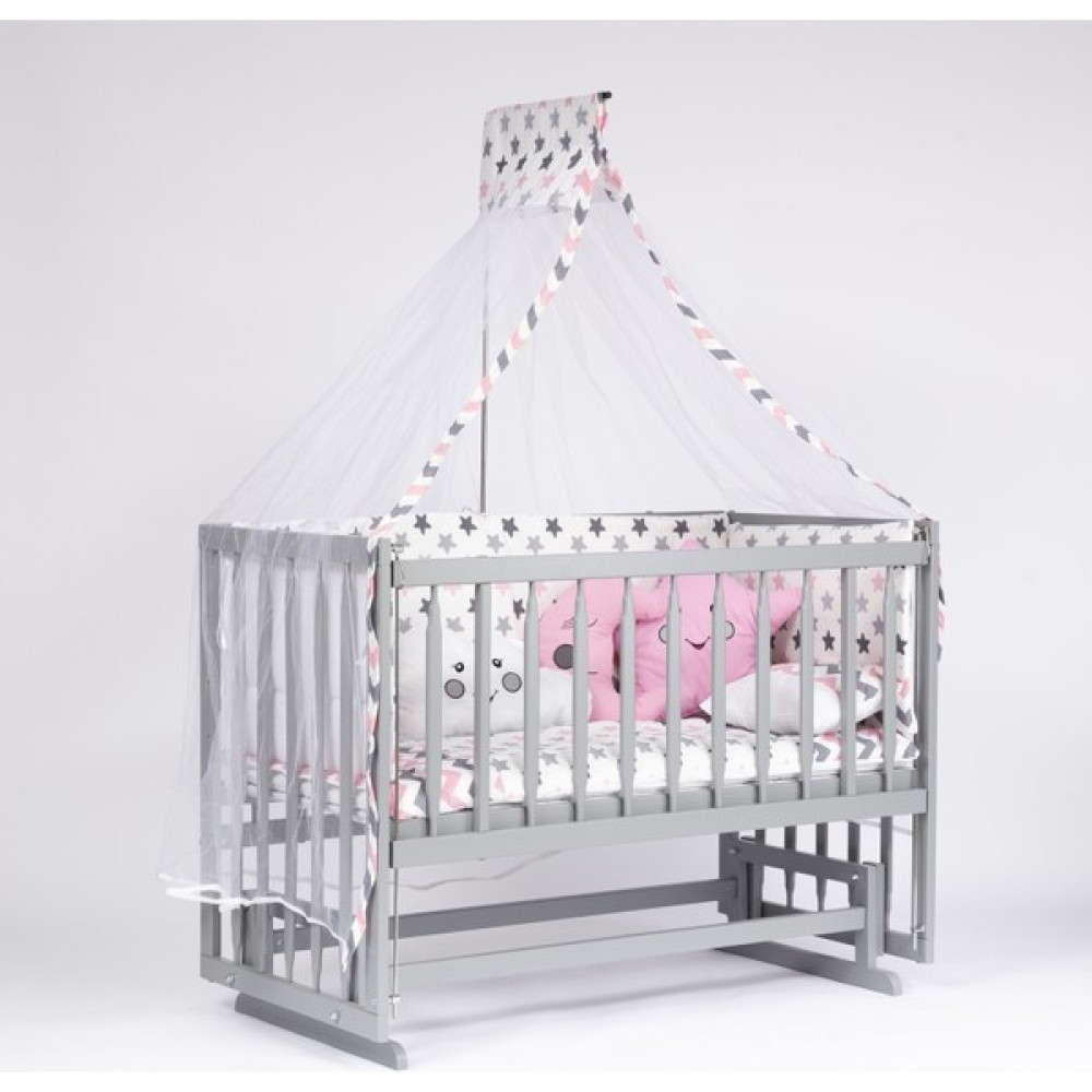 Bebeget Süper Natural ahşap Beşik 4 Kademeli Gri Anne Yanı Sallanır Bebek Beşiği 60X120 -Uyku Seti+Yatak G5 Beşik Fiyatı