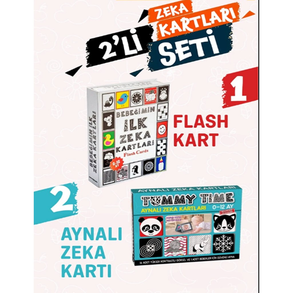 Bebeğimin İlk Zeka Oyunları Seti No:3 Tummy Time Aynalı Zeka Kartları - Ilk Zeka Kartları Eğitici Oyuncak Fiyatı