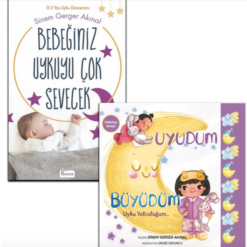Bebeğiniz Uykuyu Çok Sevecek - Uyudum Büyüdüm 2 Kitap - Sinem Gerger Akınal Çocuk Bakımı Kitapları Fiyatı