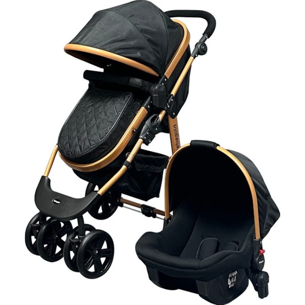 Bebegold Classic Black Travel Sistem Bebek Arabası - Siyah Bebek Arabası-Puset Aksesuarları Fiyatı