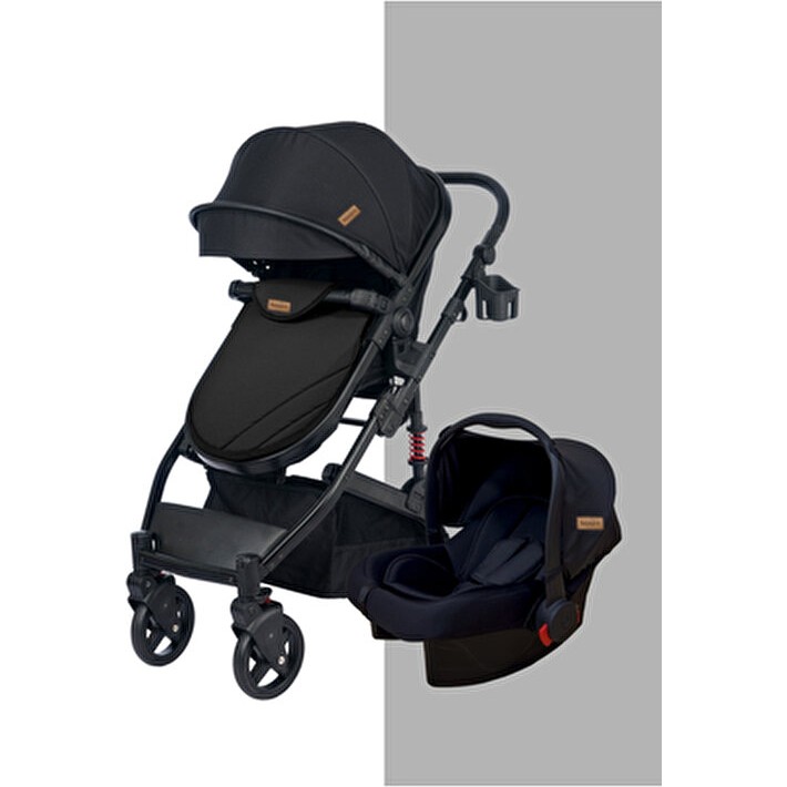 Bebegold Truva Travel Sistem Bebek Arabası Full Black - Siyah Bebek Arabası ve Pusetler Fiyatı