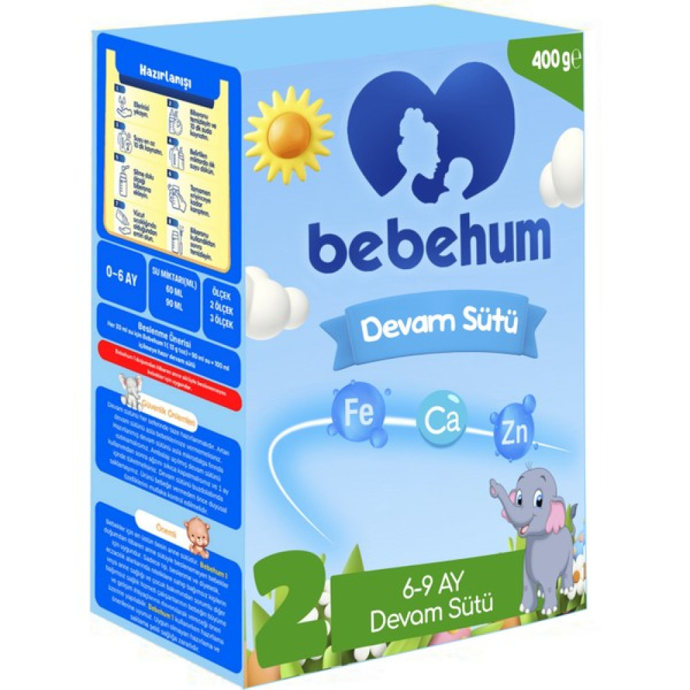 Bebehum 2 Devam Sütü 400 gr 6-9 Ay - Hediyesiz Bebek Mamaları Fiyatı