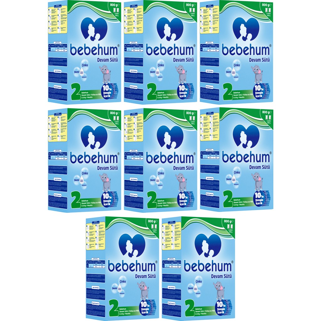Bebehum 2 Numara Devam Sütü 6-9 Ay 800 gr x 8 Adet Bebek Mamaları Fiyatı