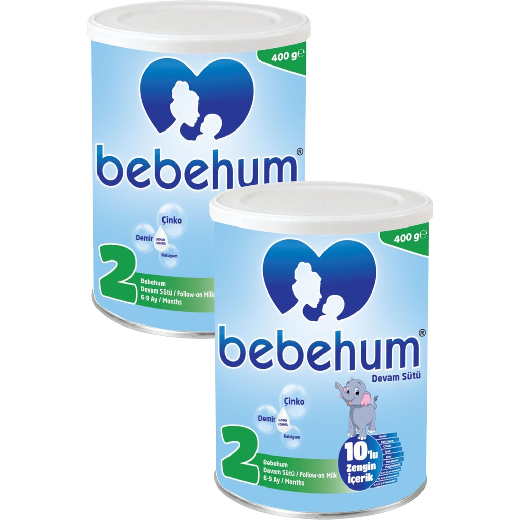 Bebehum 2 Numara Teneke Devam Sütü 6-9 Ay 400 gr x 2 Adet Bebek Mamaları Fiyatı
