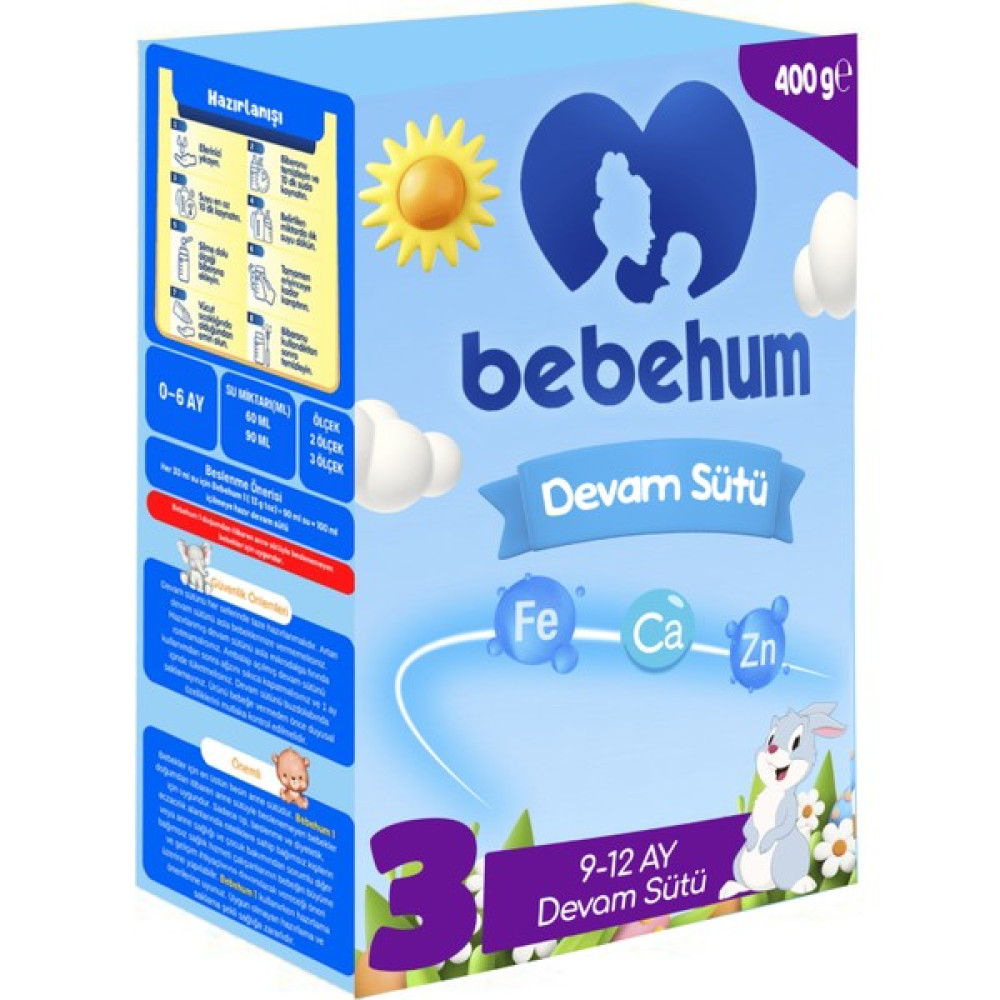 Bebehum 3 Devam Sütü 400 gr 9-12 Ay - Hediyesiz Bebek Mamaları Fiyatı