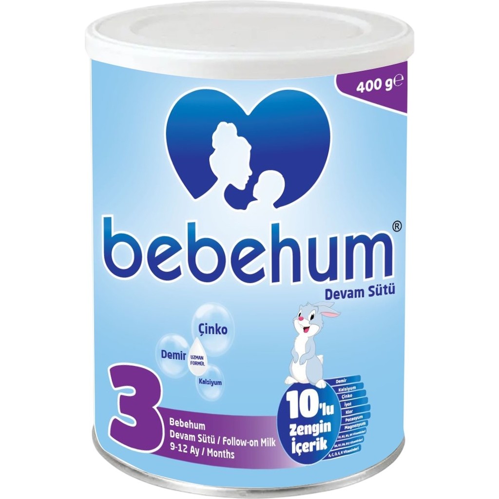Bebehum 3 Numara Teneke Devam Sütü 9-12 Ay 400 gr Bebek Mamaları Fiyatı