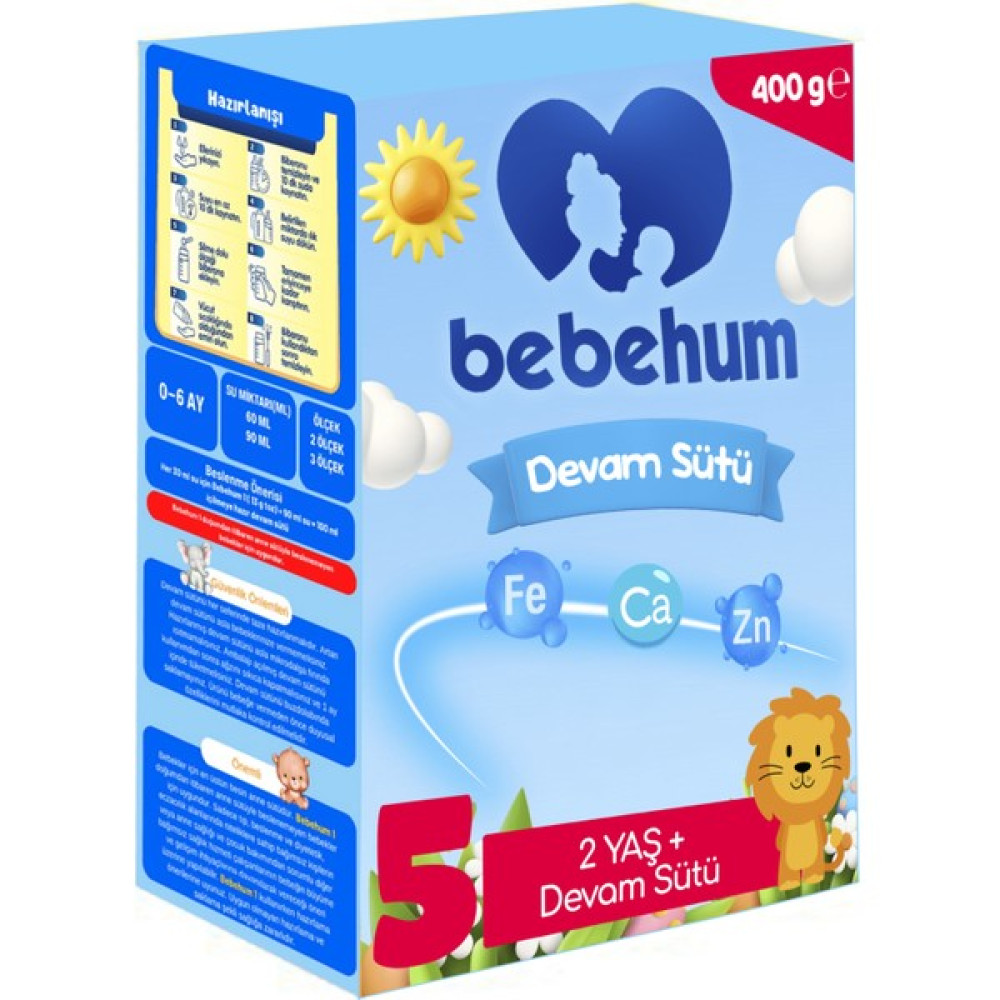 Bebehum 5 Devam Sütü 400 gr 2 Yaş+ - Hediyesiz Bebek Mamaları Fiyatı