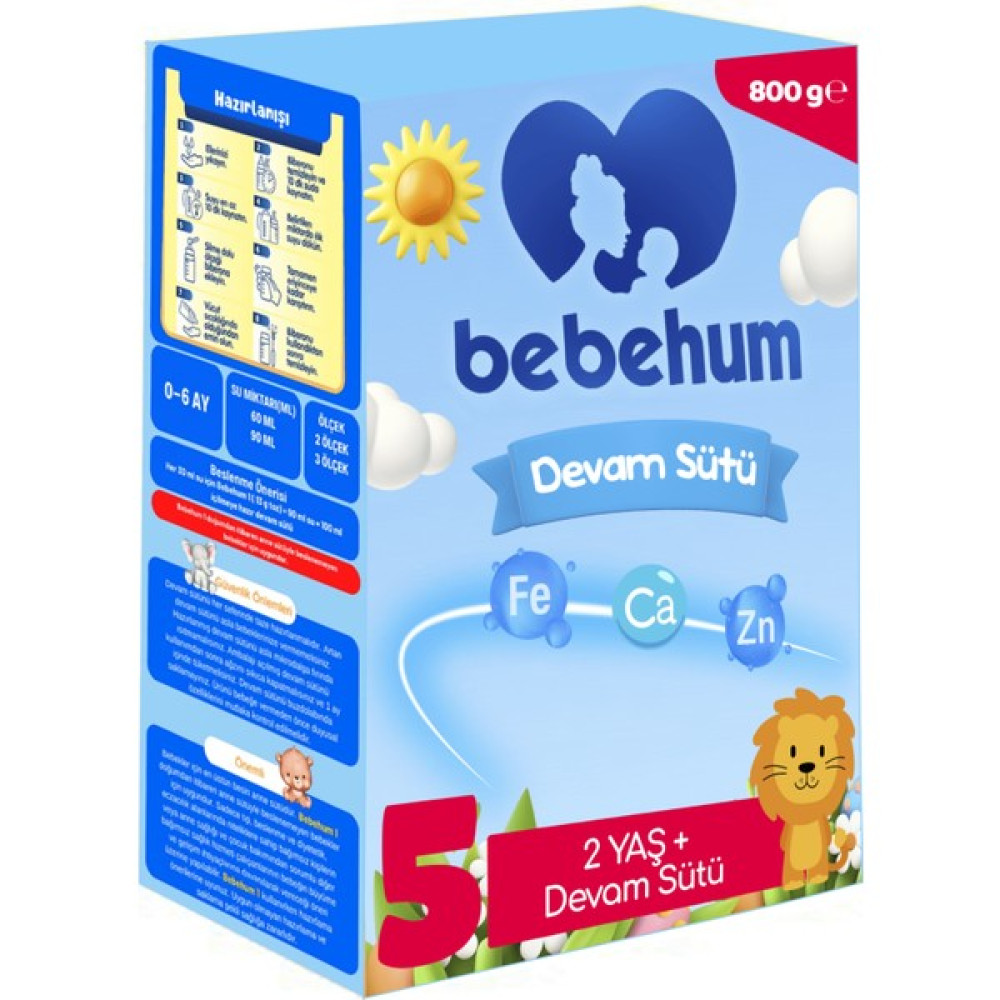 Bebehum 5 Devam Sütü 800 gr 2 Yaş+ Bebek Mamaları Fiyatı