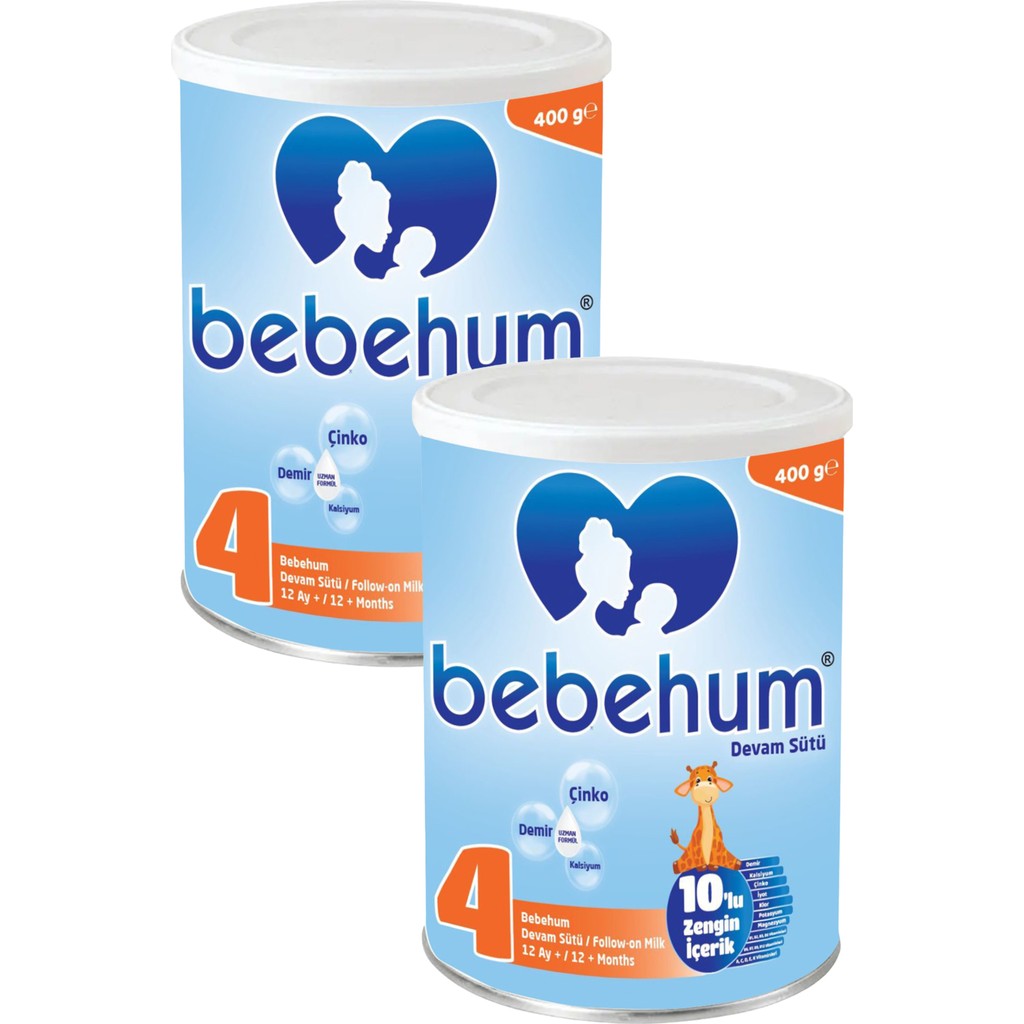 Bebehum Teneke 4 Devam Sütü 400 gr 12+ Ay X2 Adet Bebek Mamaları Fiyatı