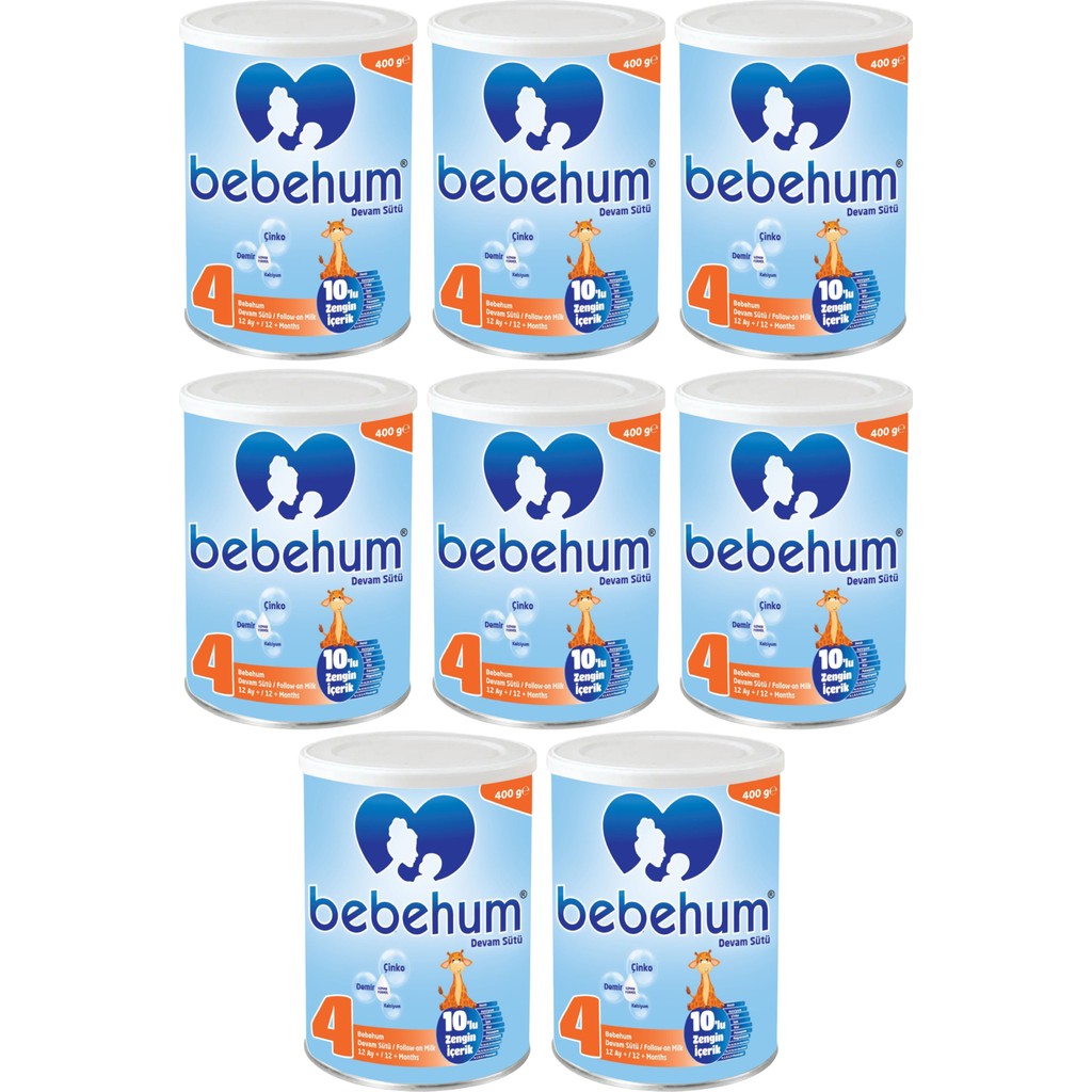 Bebehum Teneke 4 Devam Sütü 400 gr 12+ Ay X8 Adet Bebek Mamaları Fiyatı