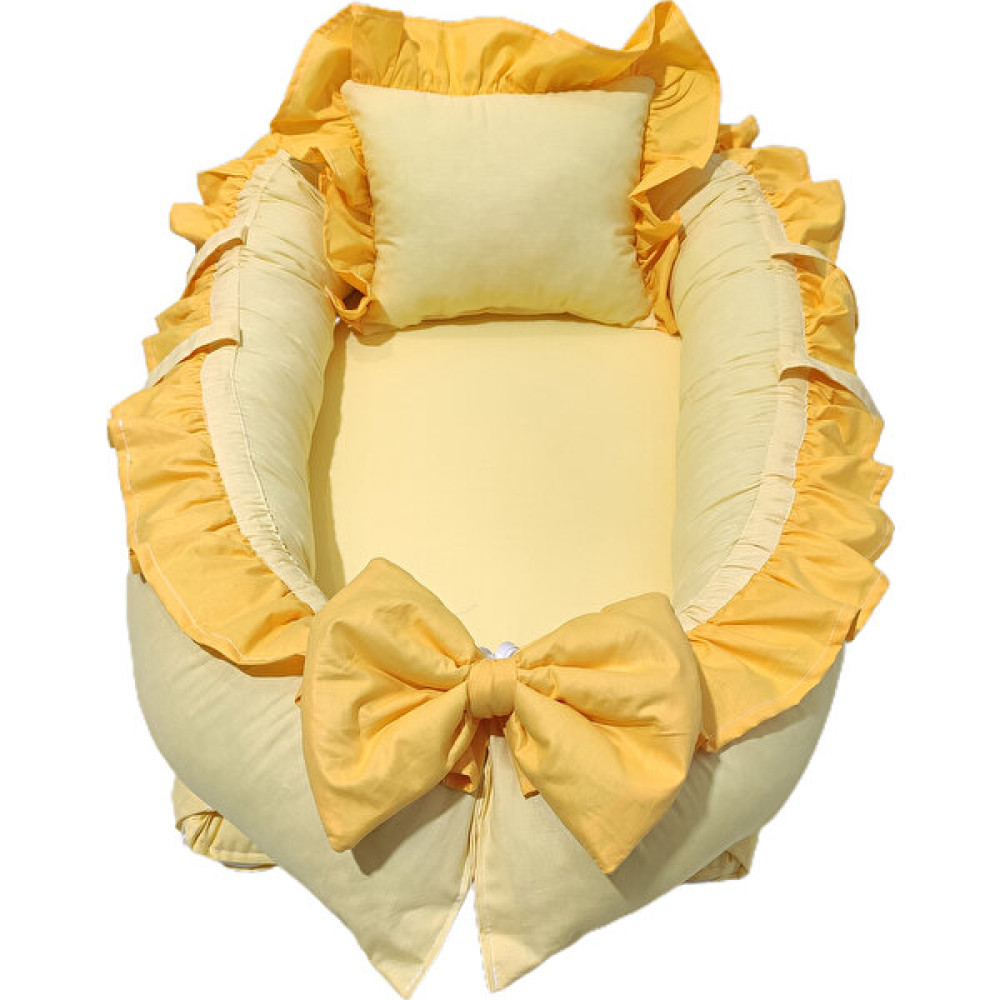 Bebek Atölyesi Bebekatölyesi Babynest Sarı Renk Fırfır Kenarlı Ana Kucağı Fiyatı