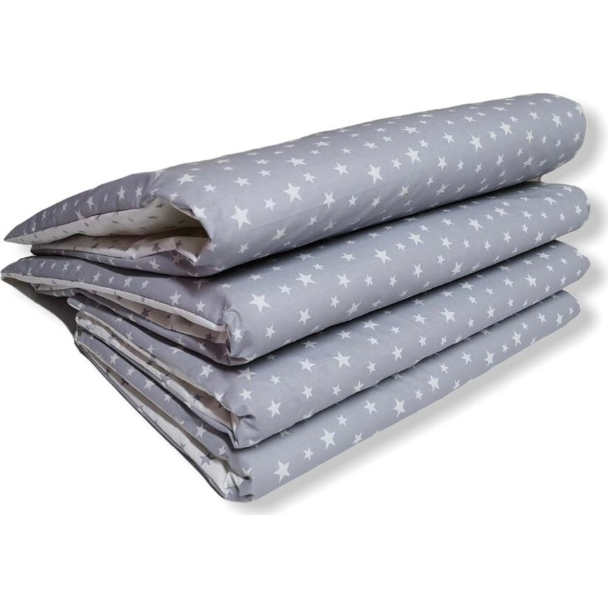 Bebek Beşik Kenar Koruma 90X130 Gri Yıldızlı - Renkli - 90 x 130 cm Bebek Uyku Seti Fiyatı