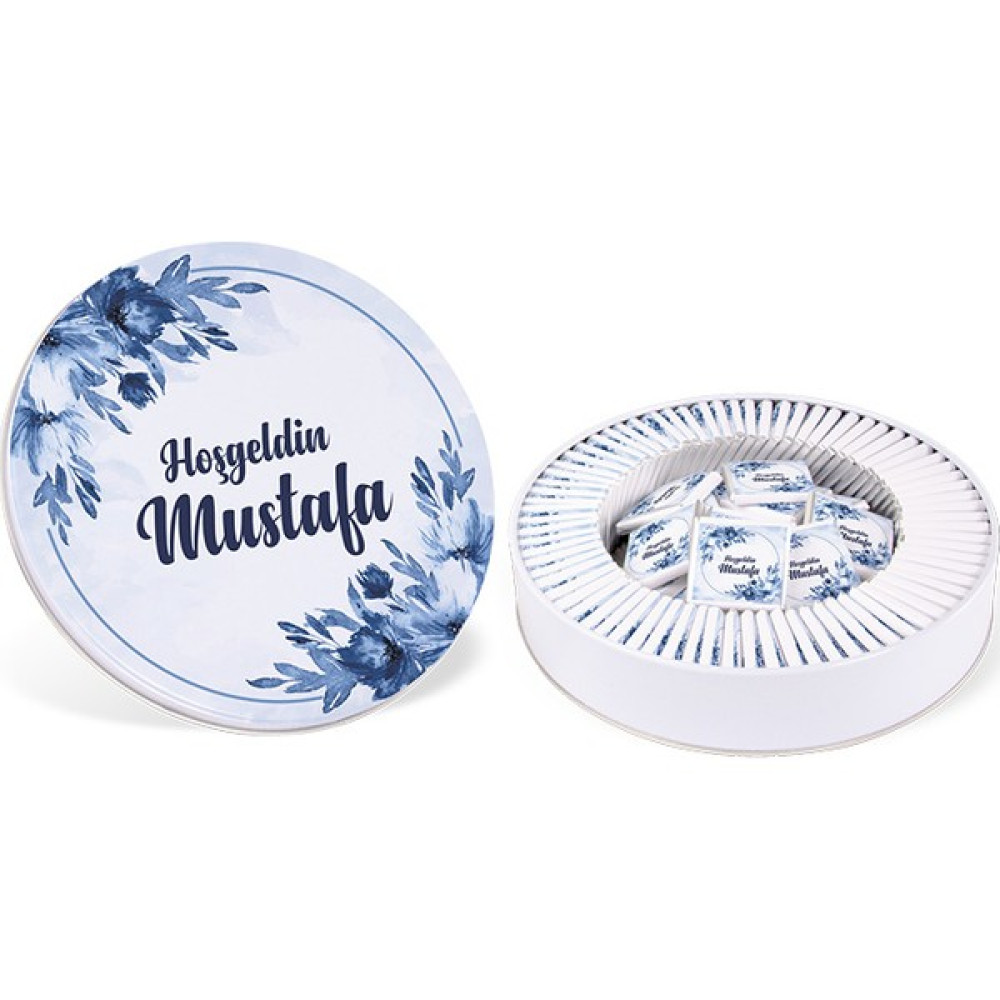 Bebek Çikolatası Erkek - Soft Mavi Çiçek ( 100 Adet Çikolata ) Diğer Fiyatı