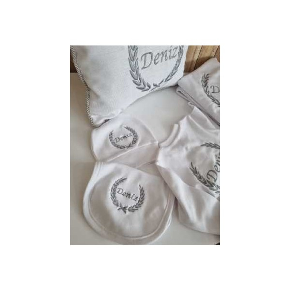 Bebek Çikolatası Unisex Yenidoğan Hastane Çıkışı Seti 6 'lı, Isme Özel Nakışlı Set Bebek Hastane Çıkışı Fiyatı