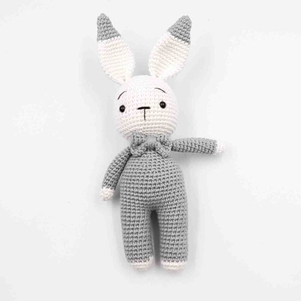 Bebek Hediye Kutusu Amigurumi Gri Tavşan Bebek Oyuncakları Fiyatı