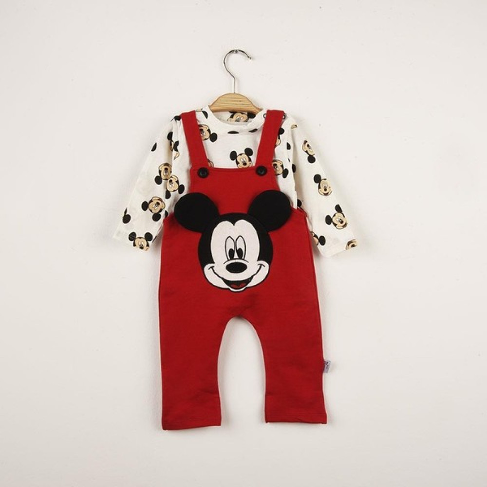Bebek Mickey Figürü Badili Salopet Ikili Takım Bebek Tulumu Fiyatı
