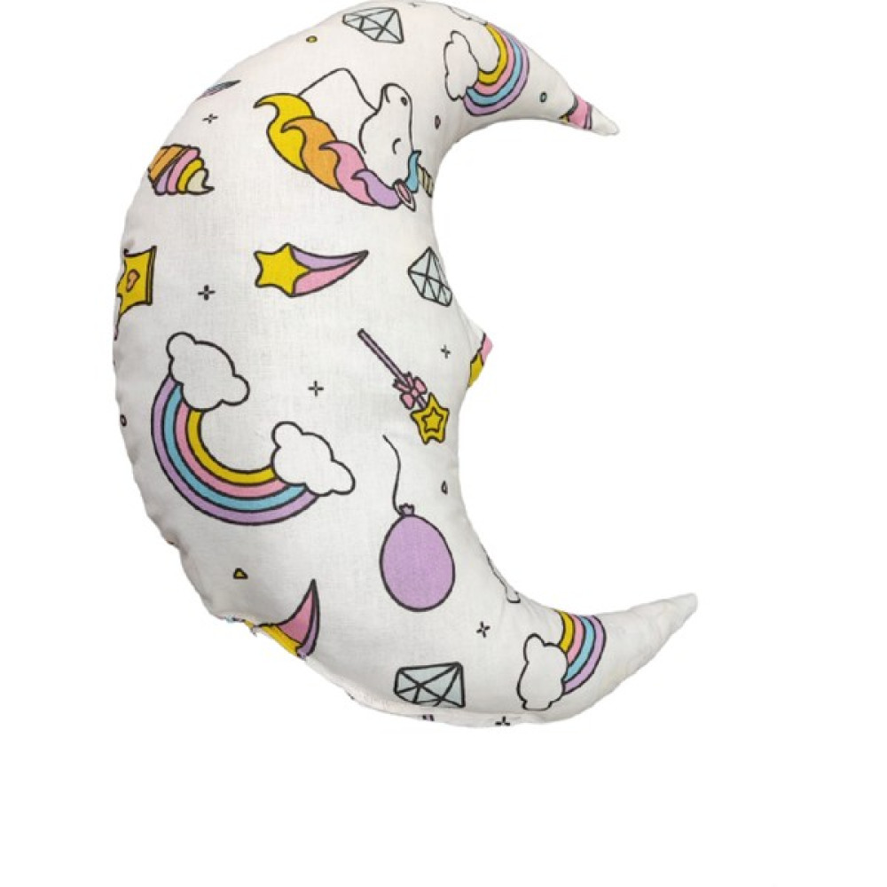 Bebek Özel Ay Dede Yastık Uyku Arkadaşı Süs Yastık (Beyaz Unicorn Desenli) Bebek Oyuncakları Fiyatı