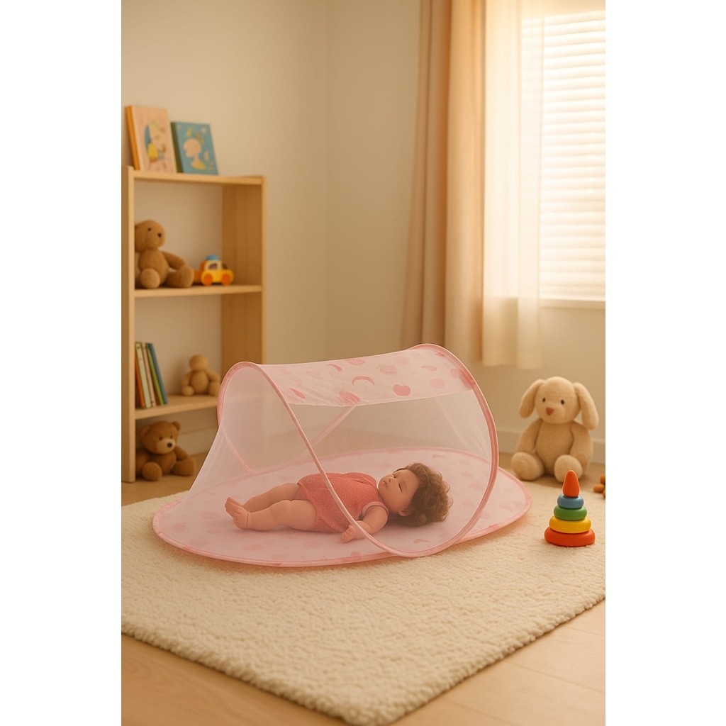 Bebek Sineklik Cibinlik - Pembe - 108*60*38 Diğer Fiyatı
