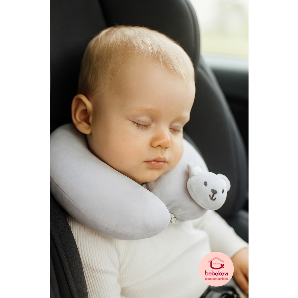 Bebekevi Bebek Boyun Seyahat Oto Yastığı - Araba & Puset & Uçak Için Destek Yastığı - Gri Bebek Arabası ve Pusetler Fiyatı