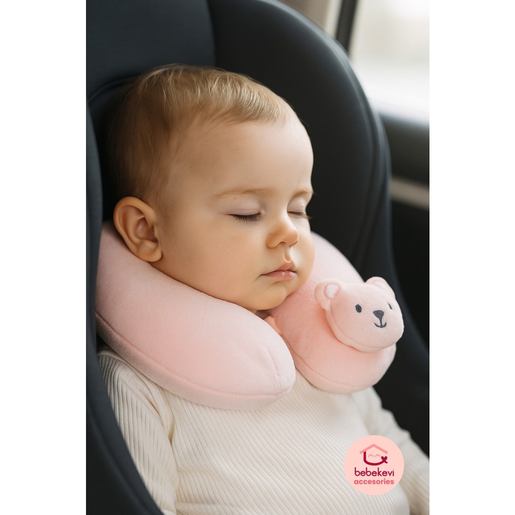 Bebekevi Bebek Boyun Seyahat Oto Yastığı - Araba & Puset & Uçak Için Destek Yastığı - Pembe Bebek Arabası ve Pusetler Fiyatı