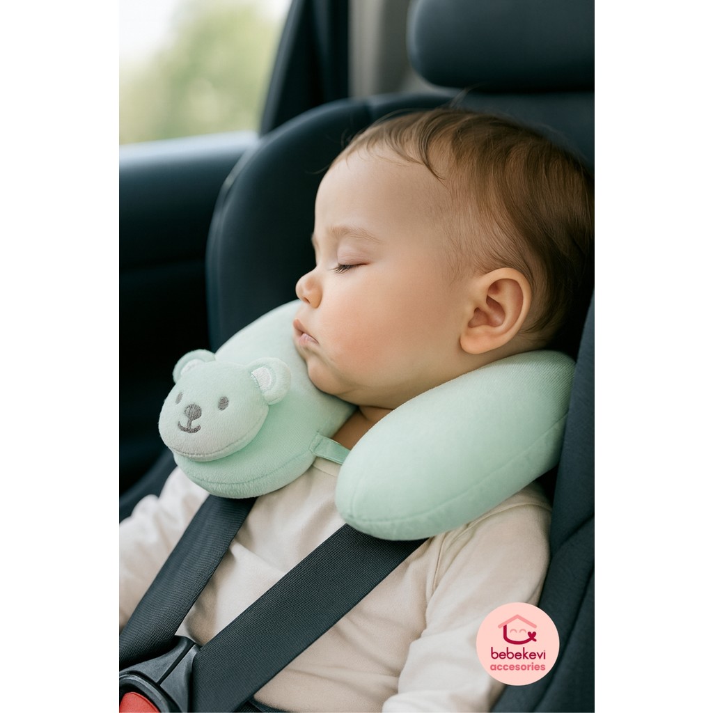 Bebekevi Bebek Boyun Seyahat Oto Yastığı - Araba & Puset & Uçak Için Destek Yastığı - Yeşil Bebek Arabası ve Pusetler Fiyatı