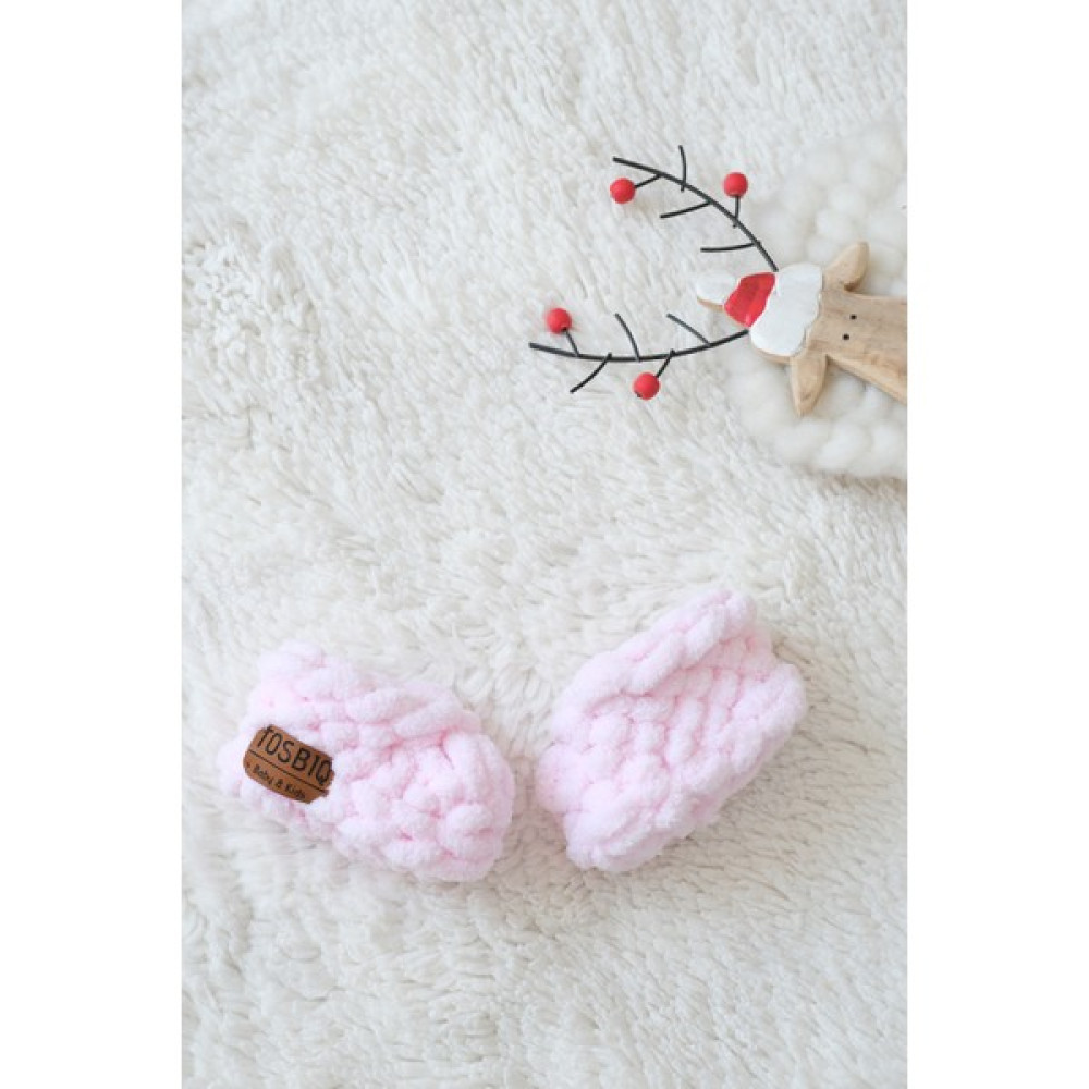 Bebekler Için Ilk Yürüyüş Ayakkabısı Tatlı Örgü Alize Puffy Peluş Doğal El Yapımı Yenidoğan Kız Pembe 0-3m Organik Sertifika By Tosbiq Baby Made In... Bebek Ayakkabısı Fiyatı