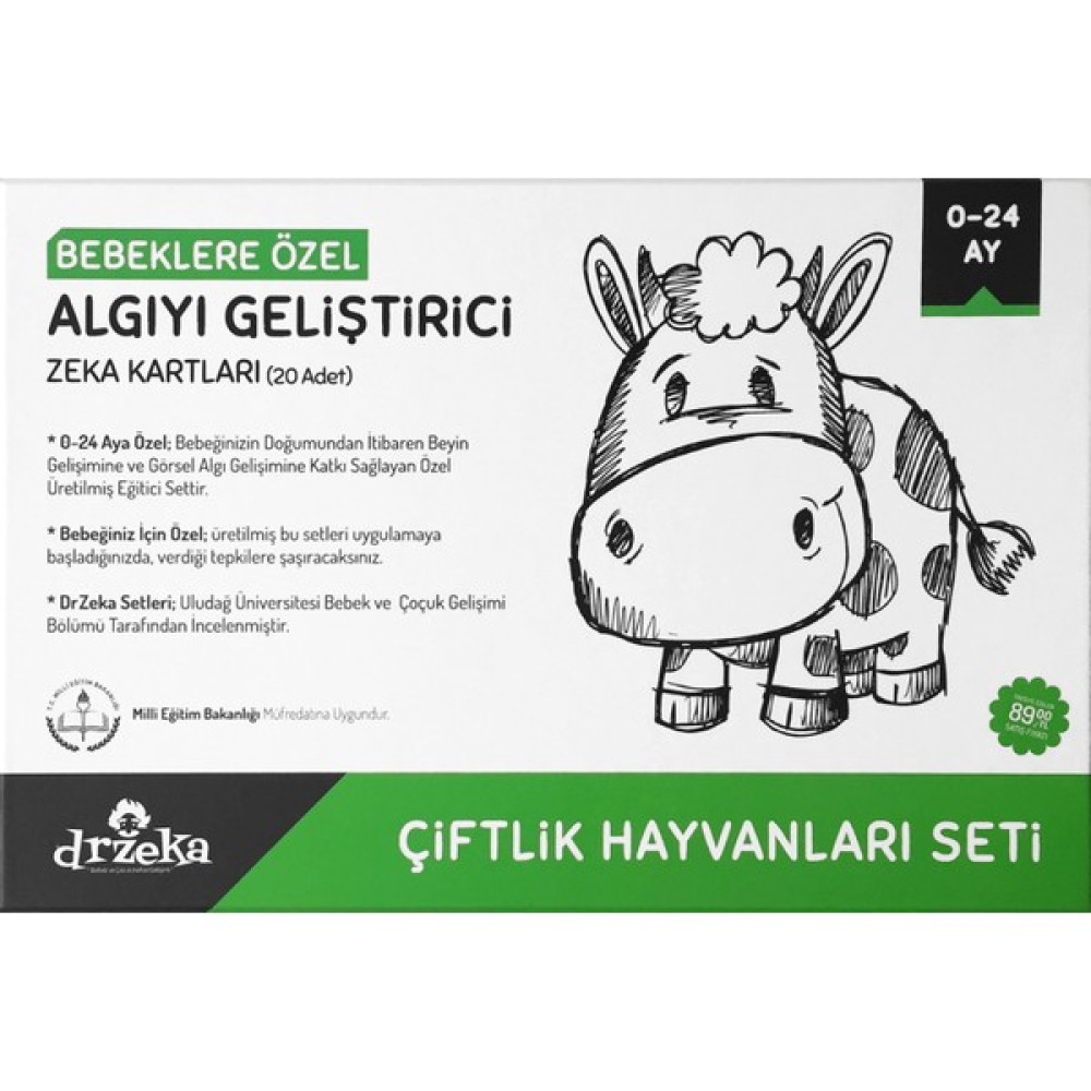 Bebeklere Özel Algıyı Geliştirici Zeka Kartları - Çiftlik Hayvanlar Seti 0-24 Ay Zihinsel Gelişim Kitapları Fiyatı