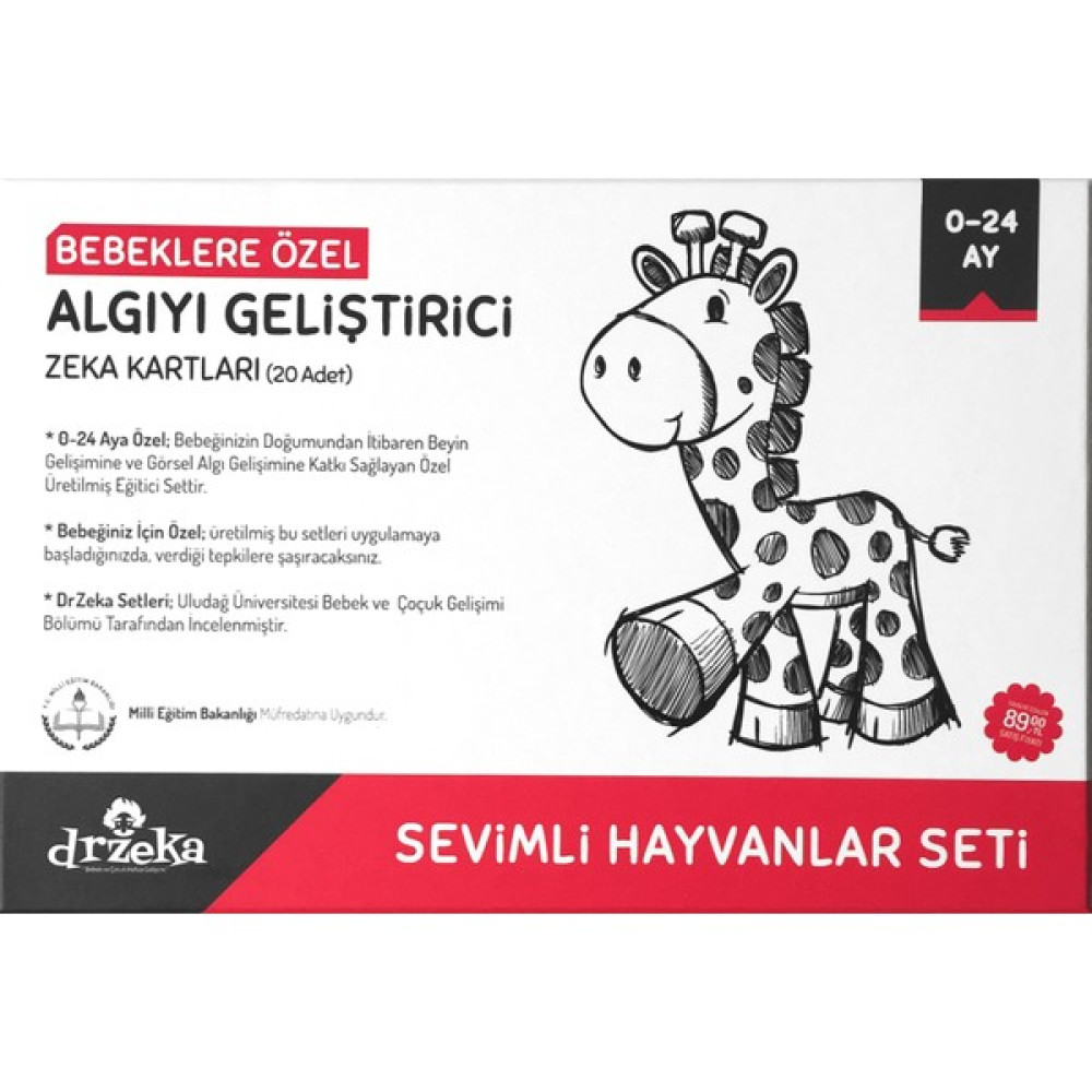 Bebeklere Özel Algıyı Geliştirici Zeka Kartları - Sevimli Hayvanlar Seti 0-24 Ay Zihinsel Gelişim Kitapları Fiyatı